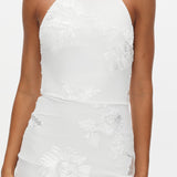 Shana Halterneck Maxi Dress Embellished White