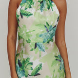 Shana Halterneck Maxi Dress Floral Green