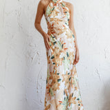 Shana Halterneck Maxi Dress Floral Yellow
