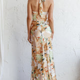Shana Halterneck Maxi Dress Floral Yellow