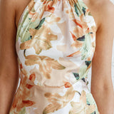 Shana Halterneck Maxi Dress Floral Yellow
