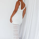 Endless Sun Crochet Maxi Dress White