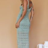 Endless Sun Crochet Maxi Dress Sage