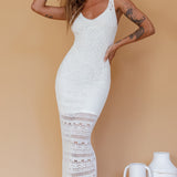 Endless Sun Crochet Maxi Dress White