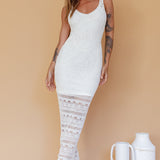 Endless Sun Crochet Maxi Dress White