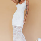 Endless Sun Crochet Maxi Dress White