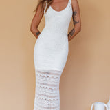 Endless Sun Crochet Maxi Dress White