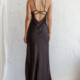 From Above V-Back Midi Dress Black