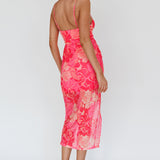 Westwood Split Front Maxi Dress Floral Pink