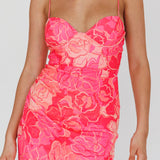 Westwood Split Front Maxi Dress Floral Pink