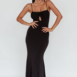 Marcella Keyhole Bust Maxi Dress Black
