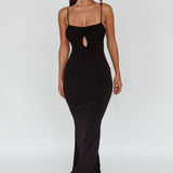 Marcella Keyhole Bust Maxi Dress Black