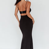 Marcella Keyhole Bust Maxi Dress Black