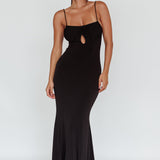 Marcella Keyhole Bust Maxi Dress Black