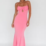 Marcella Keyhole Bust Maxi Dress Pink