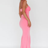 Marcella Keyhole Bust Maxi Dress Pink