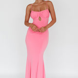 Marcella Keyhole Bust Maxi Dress Pink