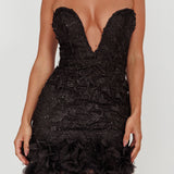 Time Of My Life Applique Mini Dress Black