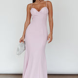 Dreaming Of Paris Bodycon Mermaid Maxi Dress Lilac