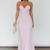 Dreaming Of Paris Bodycon Mermaid Maxi Dress Lilac