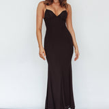 Dreaming Of Paris Bodycon Mermaid Maxi Dress Black