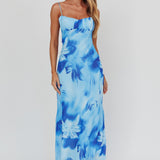 Nerida Low Back Twist Maxi Dress Lily Blue