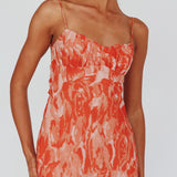 Nerida Twist Back Maxi Dress Swirl Orange