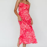 Nerida Twist Back Maxi Dress Swirl Pink