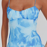 Nerida Low Back Twist Maxi Dress Blue
