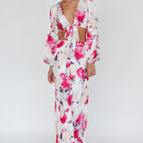 Meet Me In Fiji Maxi Skirt Floral Pink