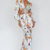 Meet Me In Fiji Maxi Skirt Floral Yellow