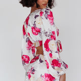 Meet Me In Fiji Tied Top Floral Pink