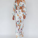 Meet Me In Fiji Tied Top Floral Yellow