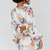 Meet Me In Fiji Tied Top Floral Yellow