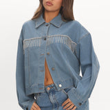 Rodeo Diamante Jacket Washed Blue