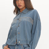 Rodeo Diamante Jacket Washed Blue