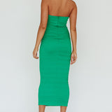 Mari Halterneck Midi Dress Green