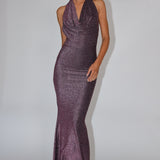 Soleil Moon Halterneck Maxi Dress Sparkle Rose