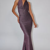 Soleil Moon Halterneck Maxi Dress Sparkle Rose