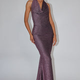 Soleil Moon Halterneck Maxi Dress Sparkle Rose