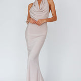 Soleil Moon Halterneck Maxi Dress Sparkle Blush