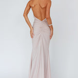 Soleil Moon Halterneck Maxi Dress Sparkle Blush