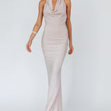 Soleil Moon Halterneck Maxi Dress Sparkle Blush