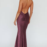Soleil Moon Halterneck Maxi Dress Sparkle Rose