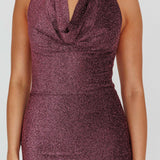 Soleil Moon Halterneck Maxi Dress Sparkle Rose