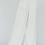 Regal Wide-Leg Mid Rise Pants Cream