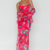Stasi Cami Strap Midi Dress Floral Pink