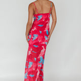 Stasi Cami Strap Midi Dress Floral Pink