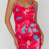 Stasi Cami Strap Midi Dress Floral Pink