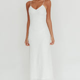 Stasi Textured Maxi Dress White
